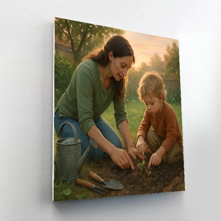 Gardening Lessons At Dawn DIY paint by numbers