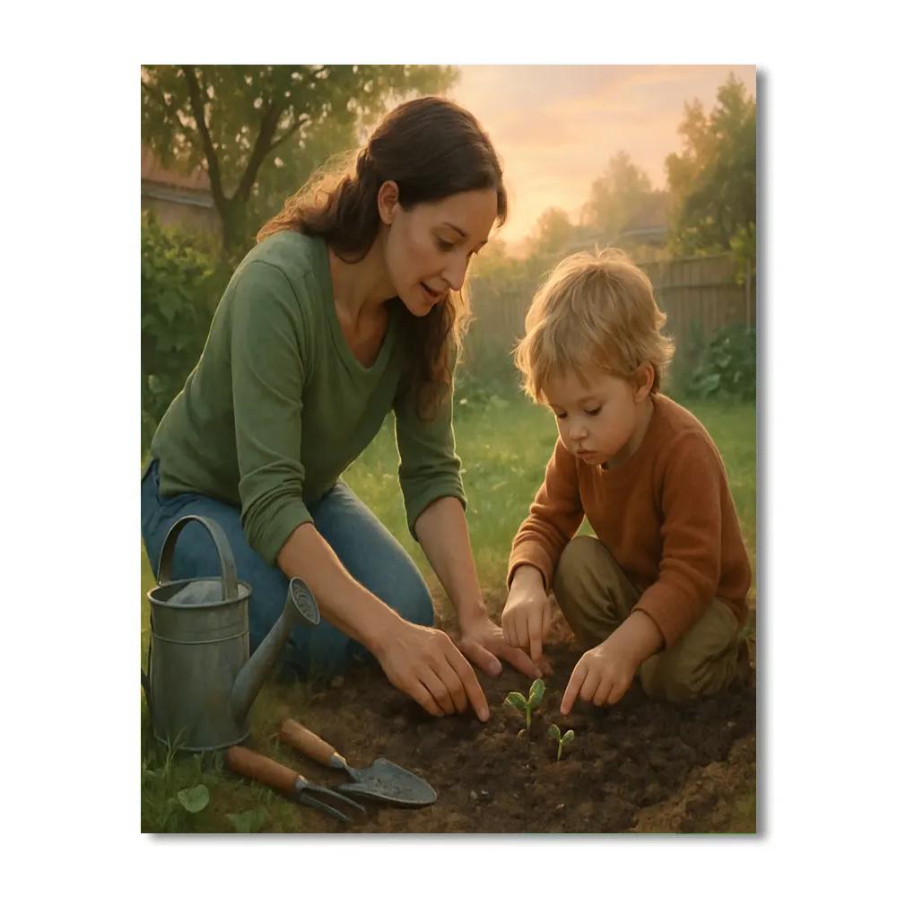 Gardening Lessons At Dawn DIY paint by numbers