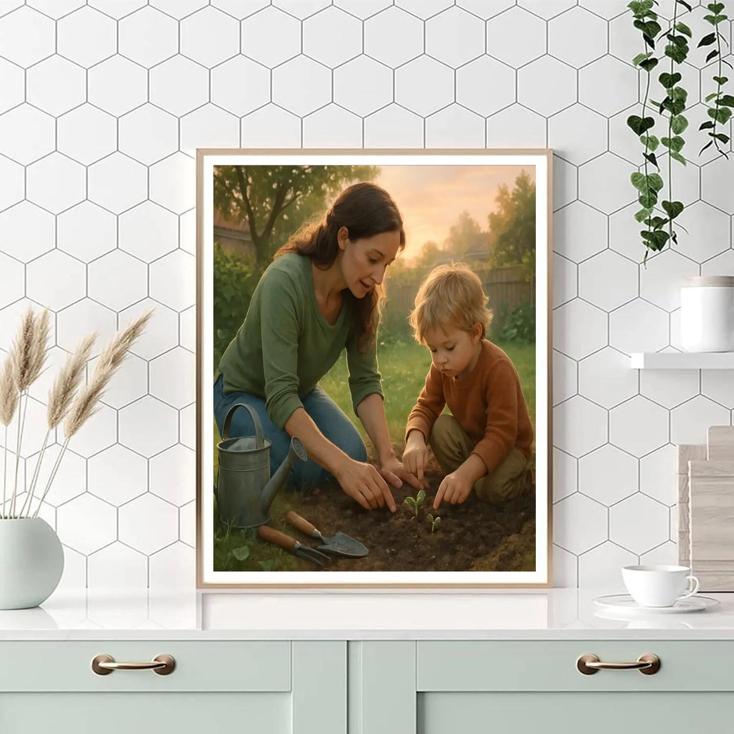 Gardening Lessons At Dawn DIY paint by numbers