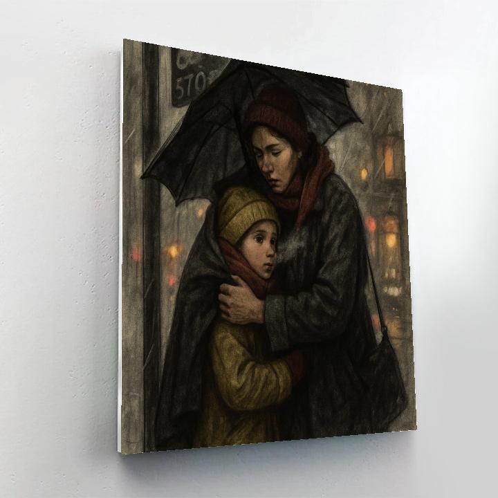 Bus Stop Warmth paint by number