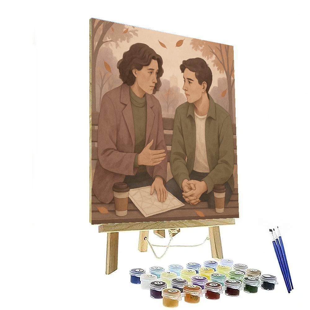 Park Bench Wisdom paint by color