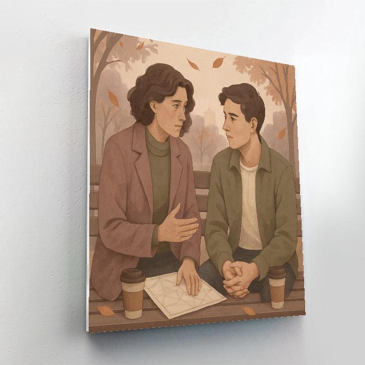 Park Bench Wisdom paint by color