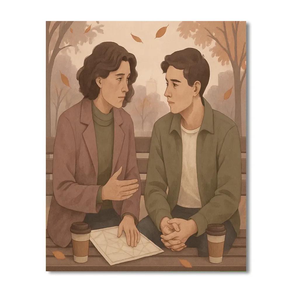 Park Bench Wisdom paint by color