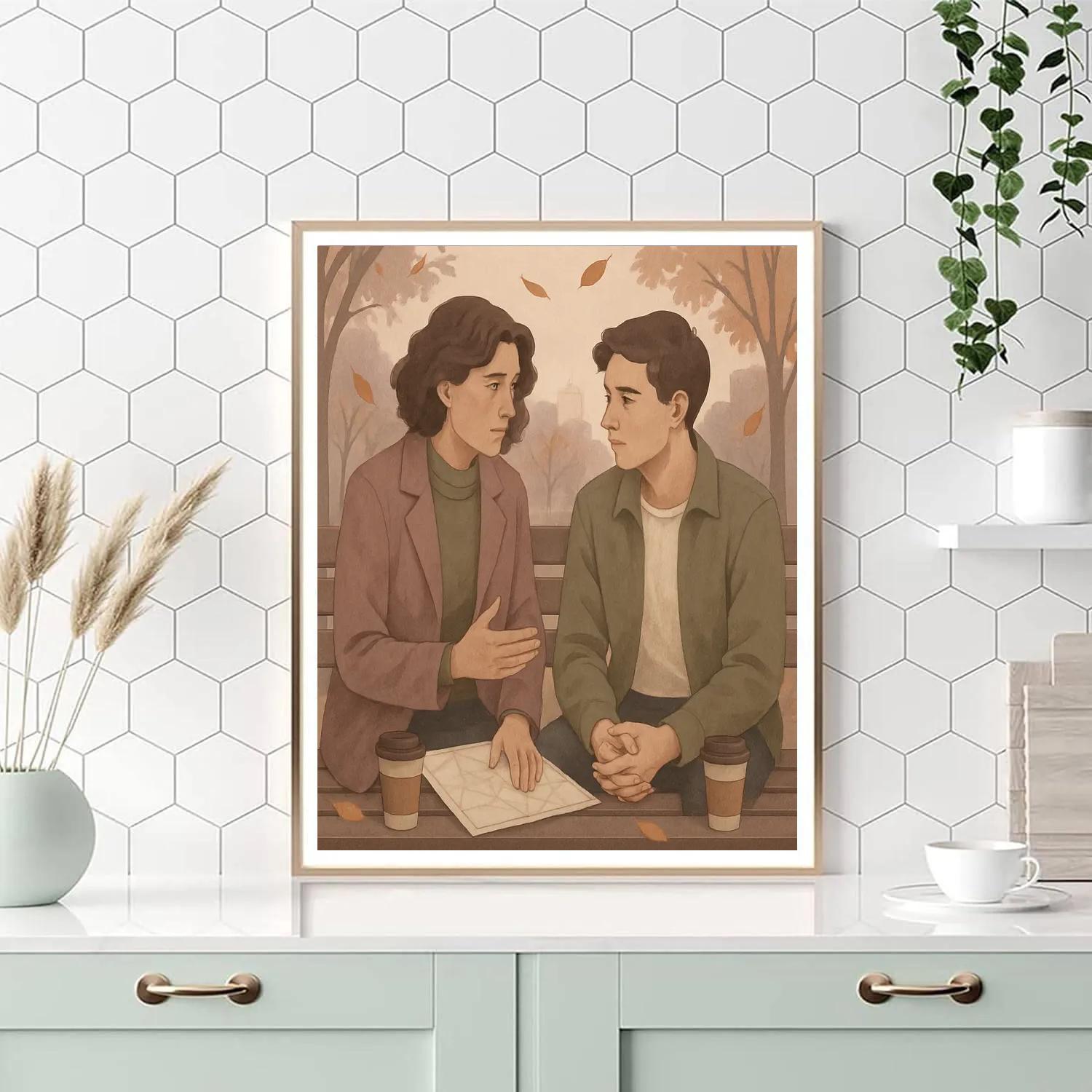 Park Bench Wisdom paint by color