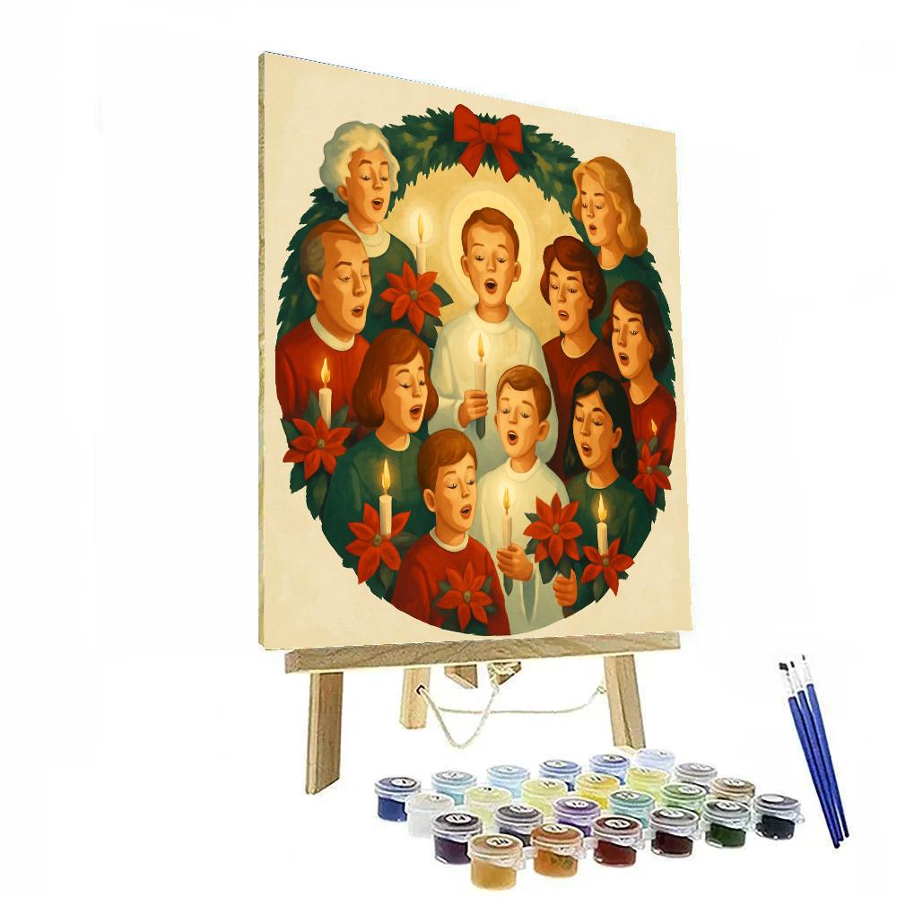 Noel Candle Circle paint by color