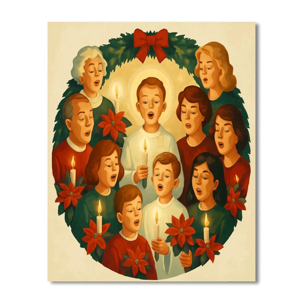 Noel Candle Circle paint by color