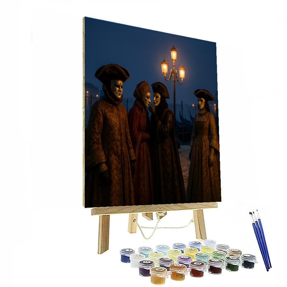 Carnival Of Venice Masked Ball Canal Numbered painting kits