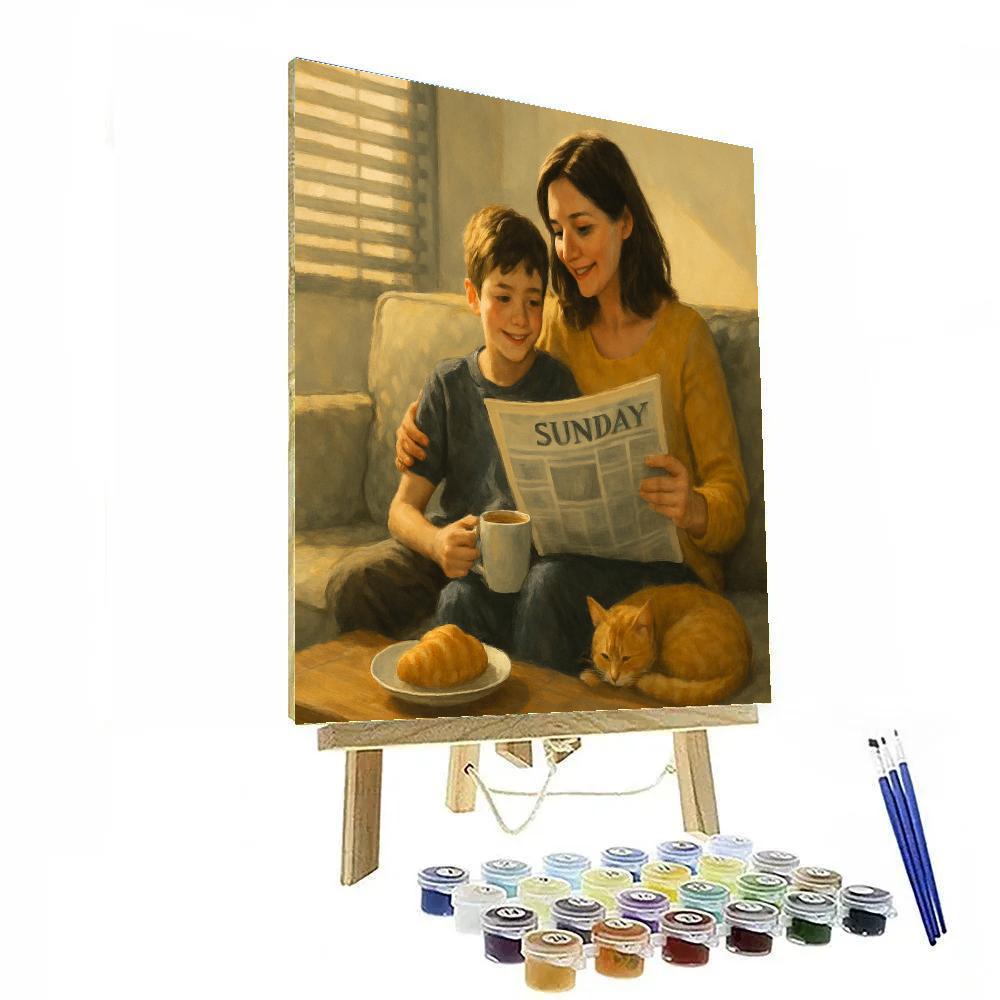 Sunday Newspaper Sharing Paint by numbers art