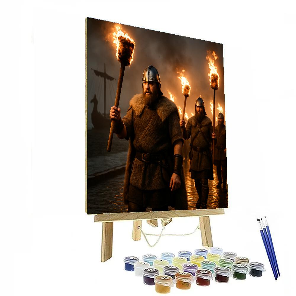 Up Helly Aa Viking Torch Parade Lerwick Numbered painting kits