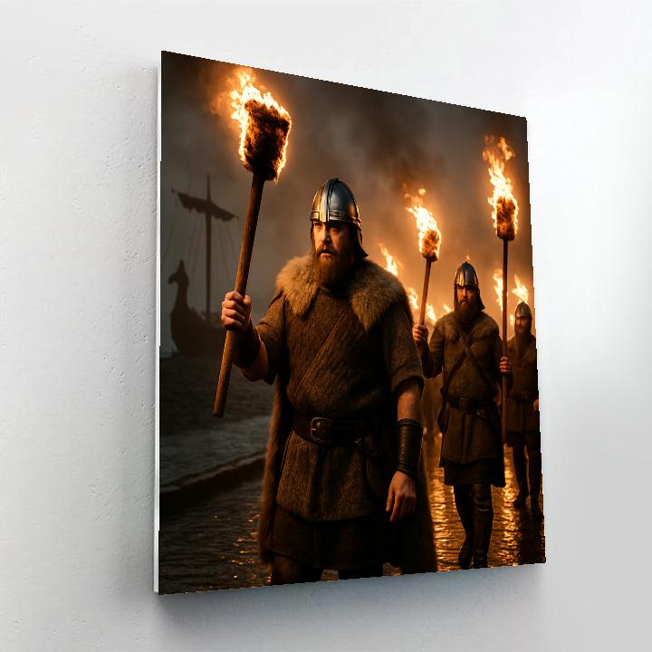 Up Helly Aa Viking Torch Parade Lerwick Numbered painting kits