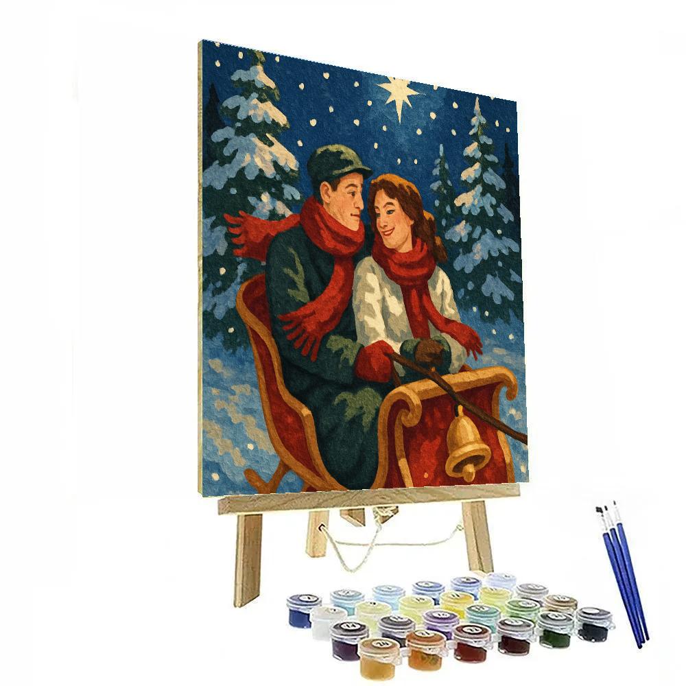 Starry Night Sleigh Ride Numbered painting kits