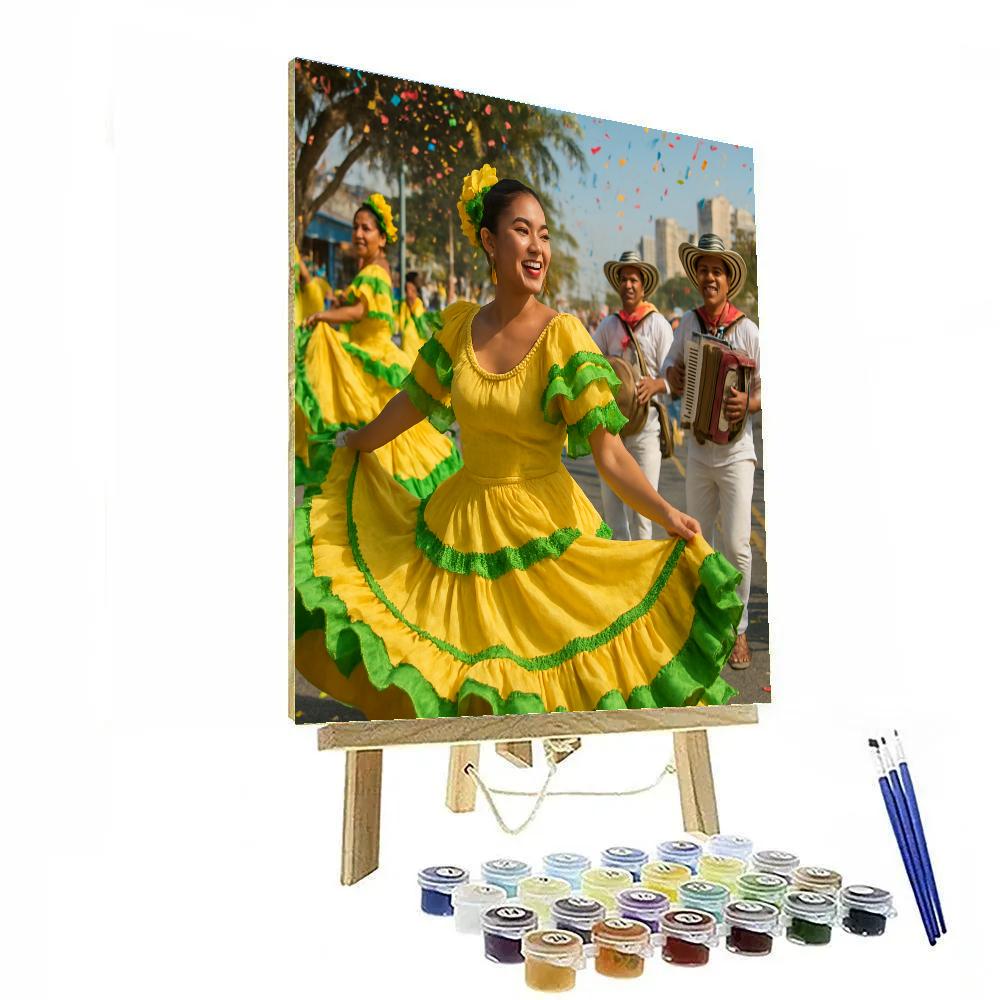 Carnival Of Barranquilla Cumbia Street paint by number