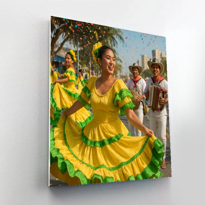 Carnival Of Barranquilla Cumbia Street paint by number