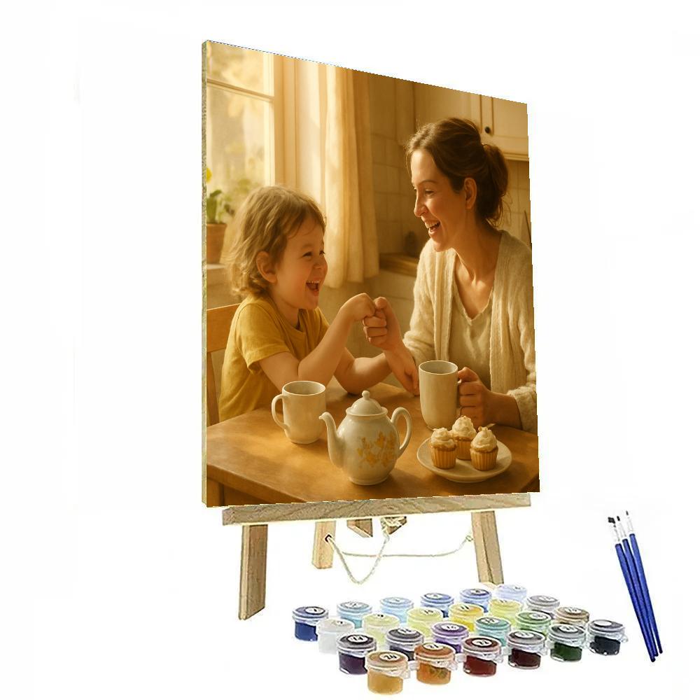 Morning Coffee And Little Laughter paint by numbers