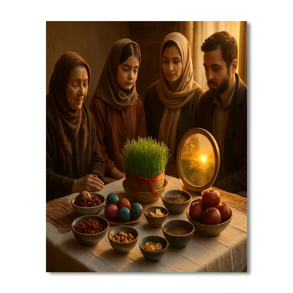 Nowruz Haft Seen Table Celebration Paint by numbers kits