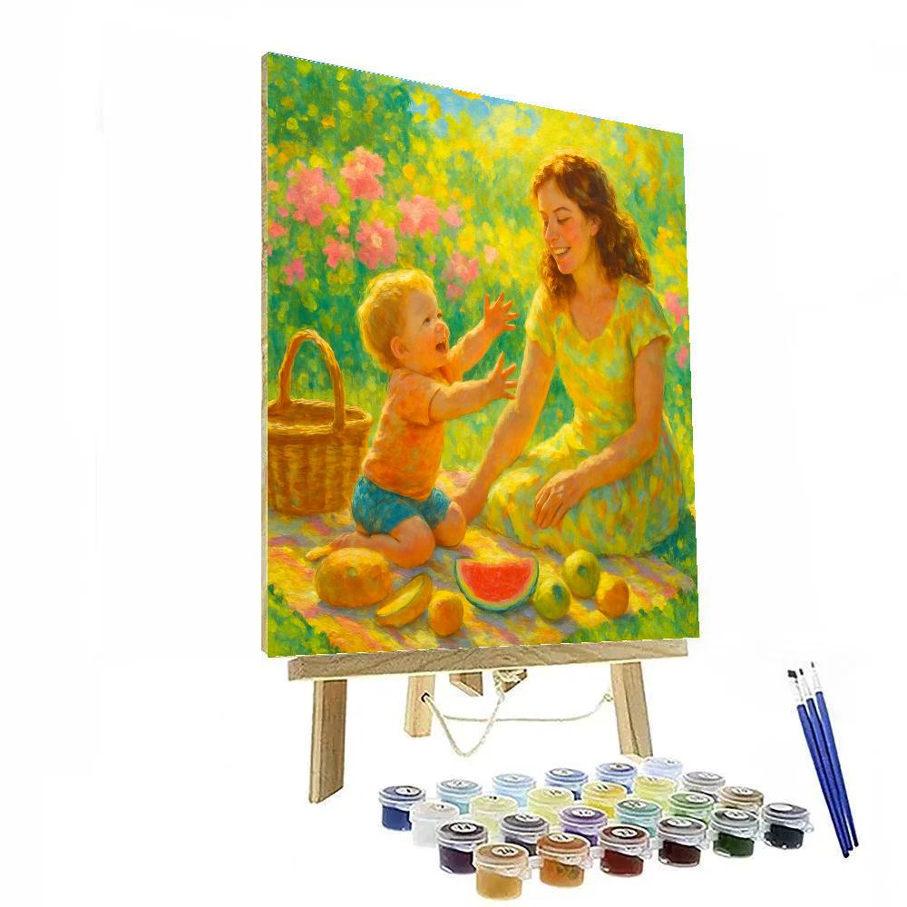 Garden Picnic Of Joyful Togetherness Painting by numbers kit