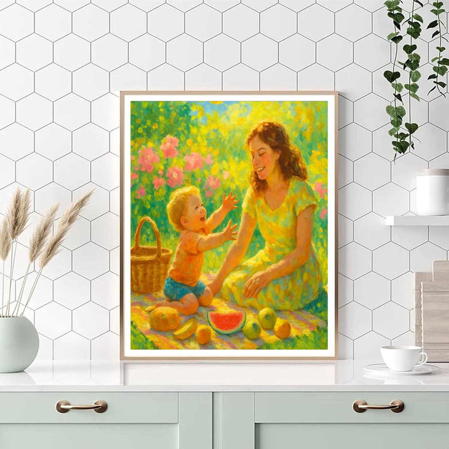 Garden Picnic Of Joyful Togetherness Painting by numbers kit