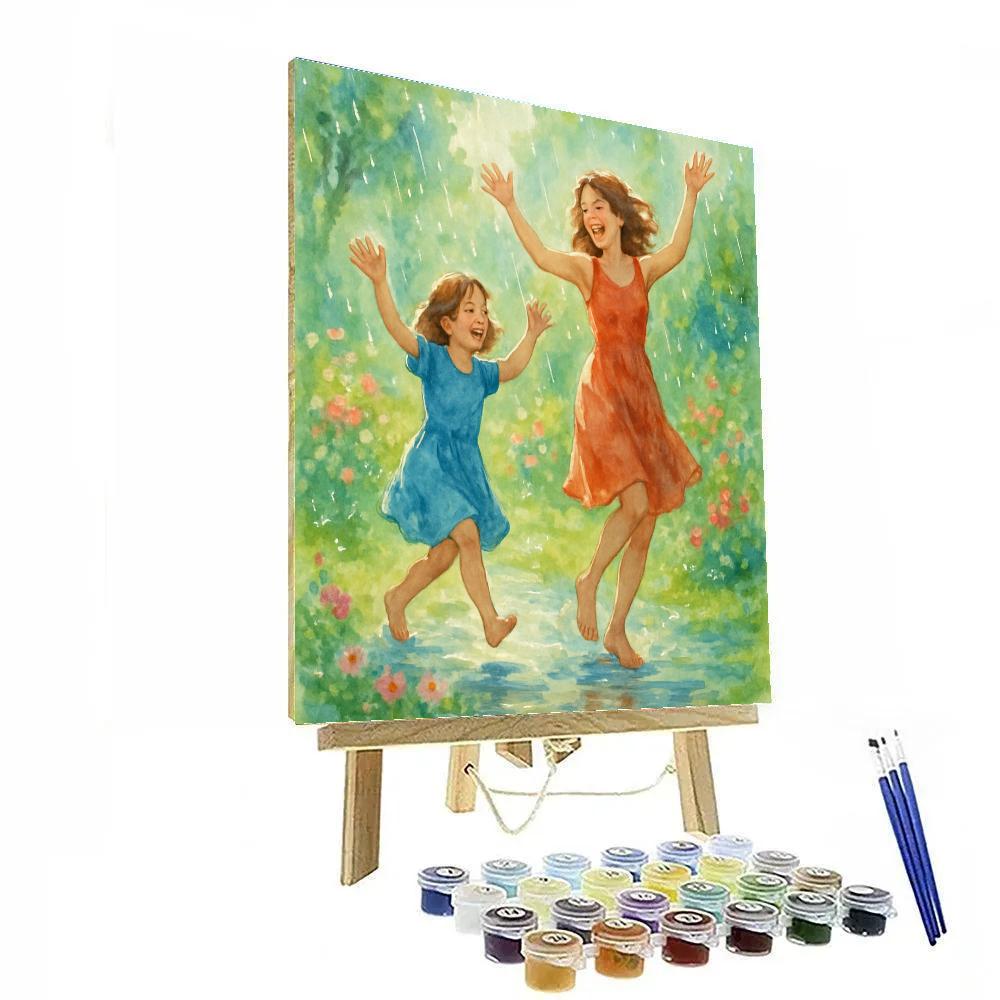 Dancing Barefoot In Spring Rain Numbered painting kits