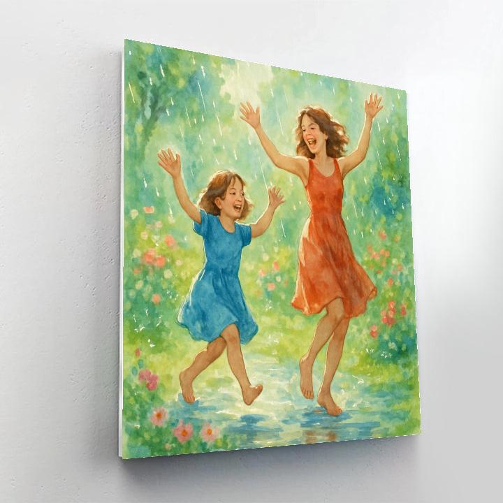 Dancing Barefoot In Spring Rain Numbered painting kits