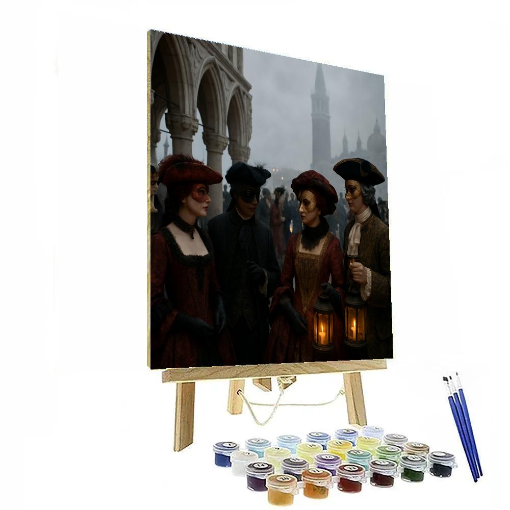 Venice Carnival Masked Revelry paint by number