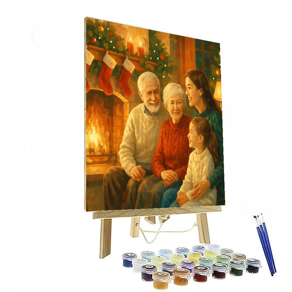 Holiday Hearth Harmony Painting by numbers kit