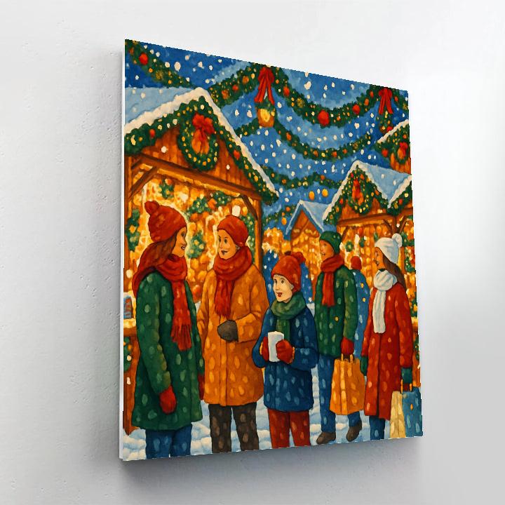 Festive Market Merriment Painting by numbers kit