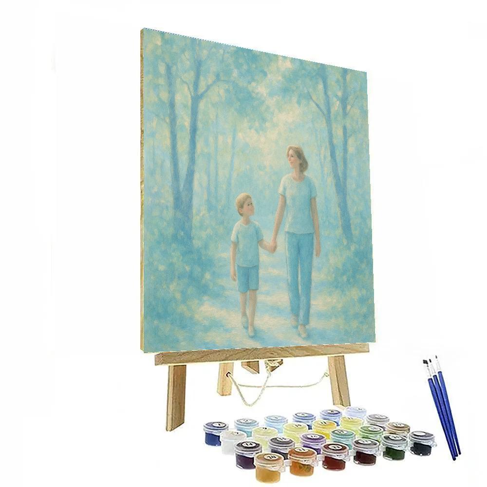 Whispering Trees And Holding Hands paint by color