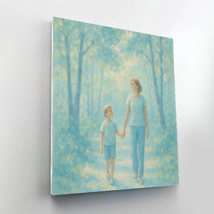 Whispering Trees And Holding Hands paint by color