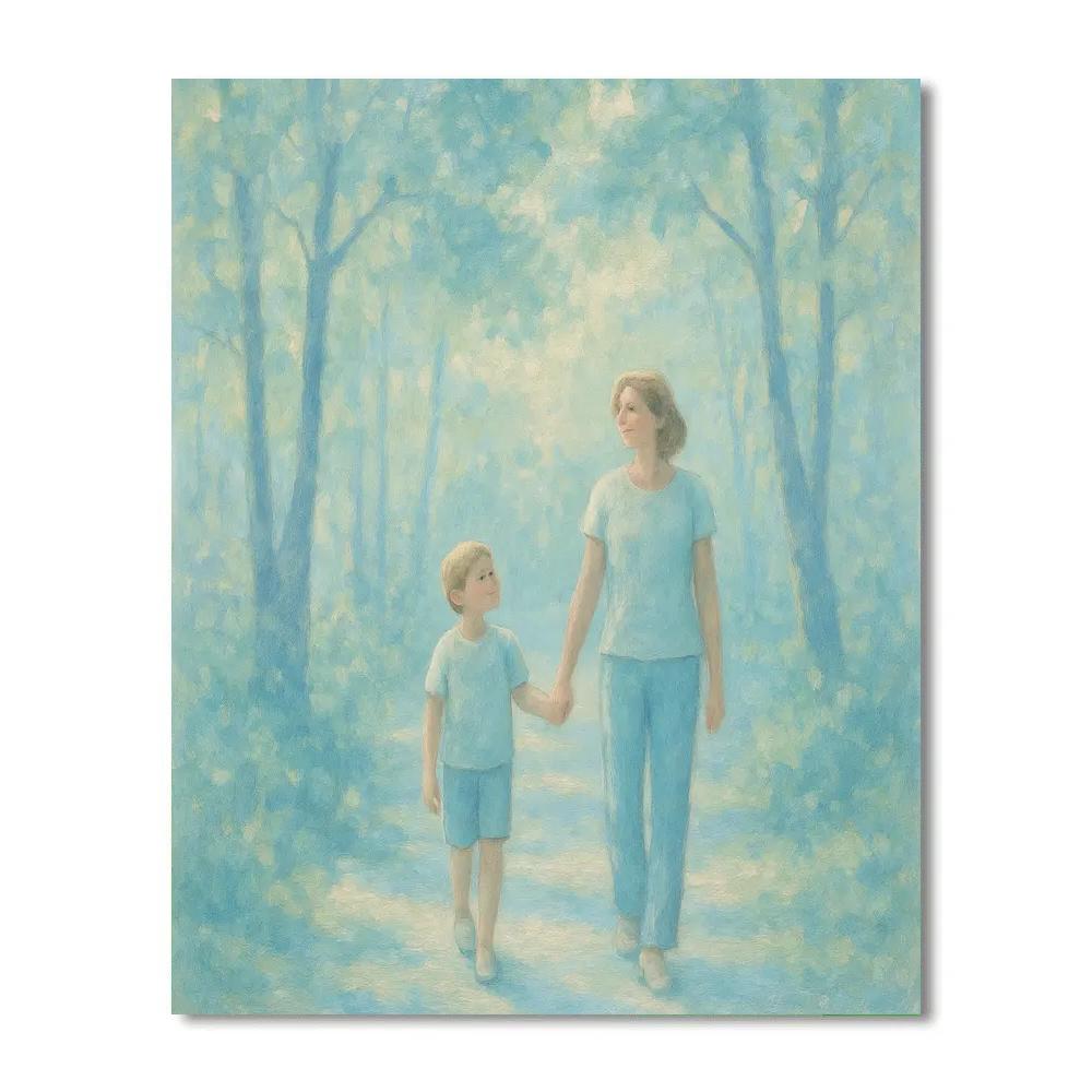 Whispering Trees And Holding Hands paint by color