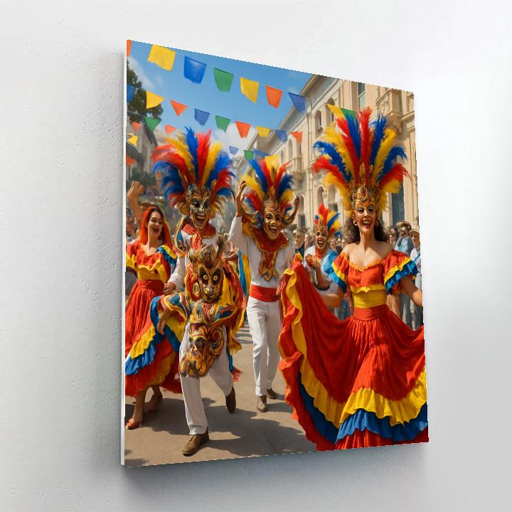 Carnaval De Barranquilla Street Parade paint by numbers