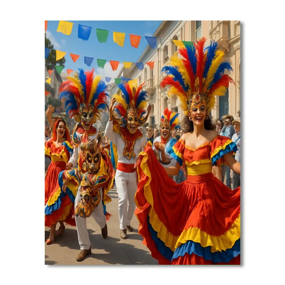 Carnaval De Barranquilla Street Parade paint by numbers