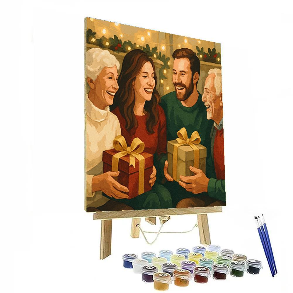 Ribboned Radiance paint by number