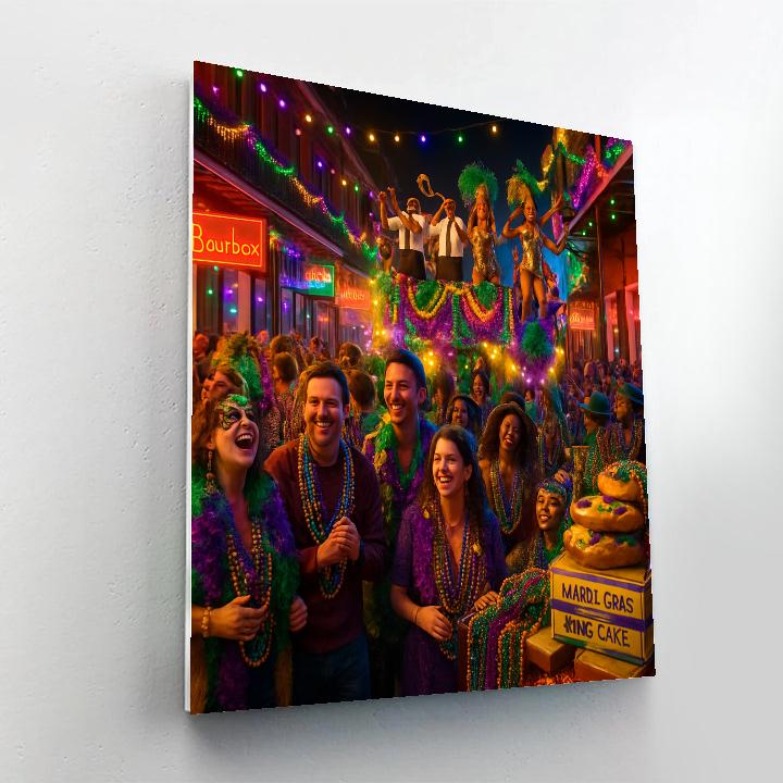 Mardi Gras Celebration On Bourbon Street Paint by numbers kits
