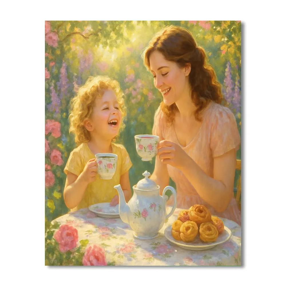 Sunlit Afternoon Tea Celebration Numbered painting kits
