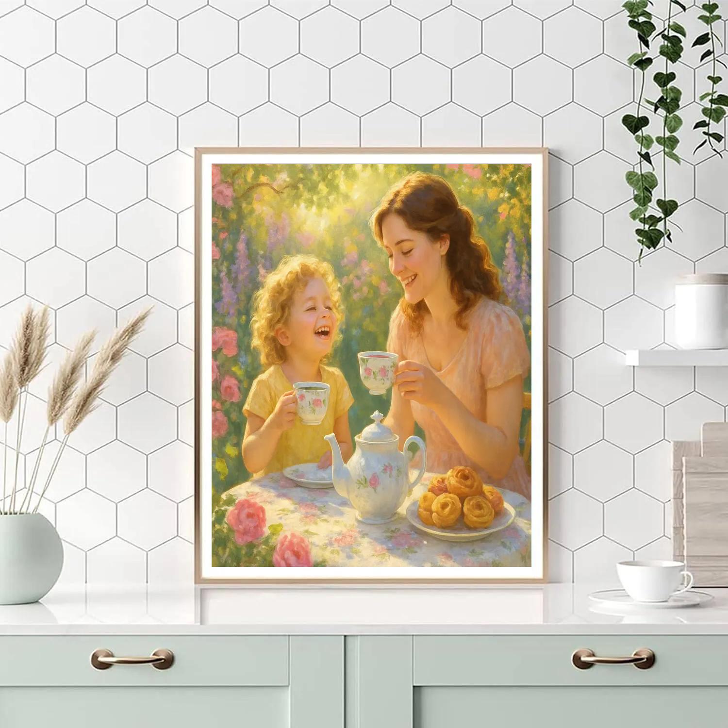 Sunlit Afternoon Tea Celebration Numbered painting kits