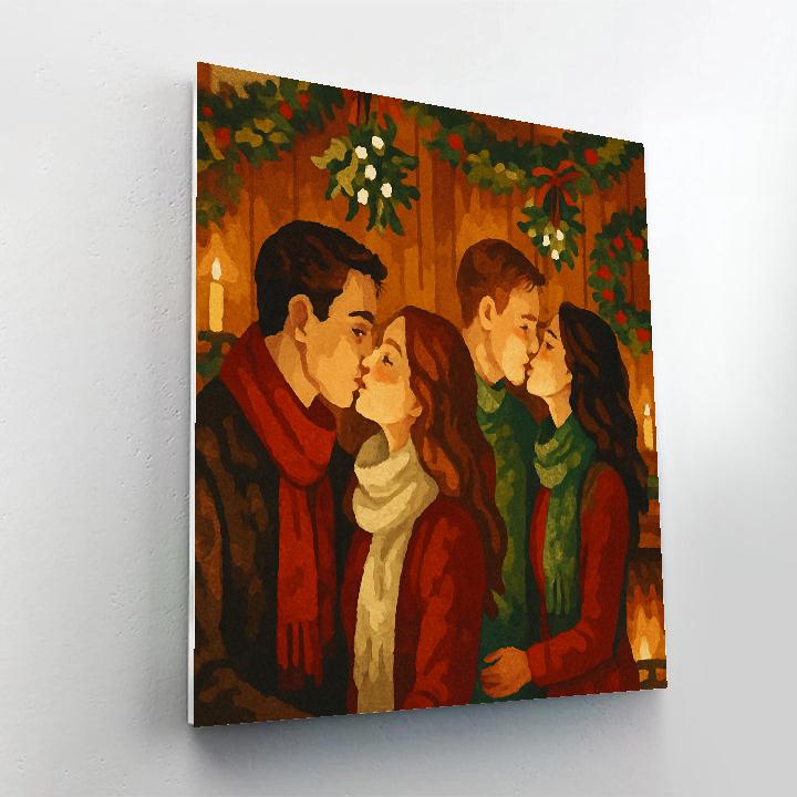 Midnight Mistletoe Moments paint by number
