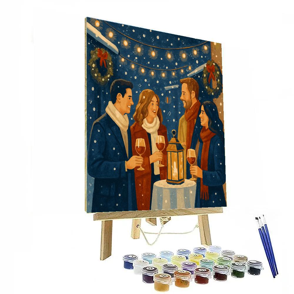 Starlight Snowfall Soiree painting number kit