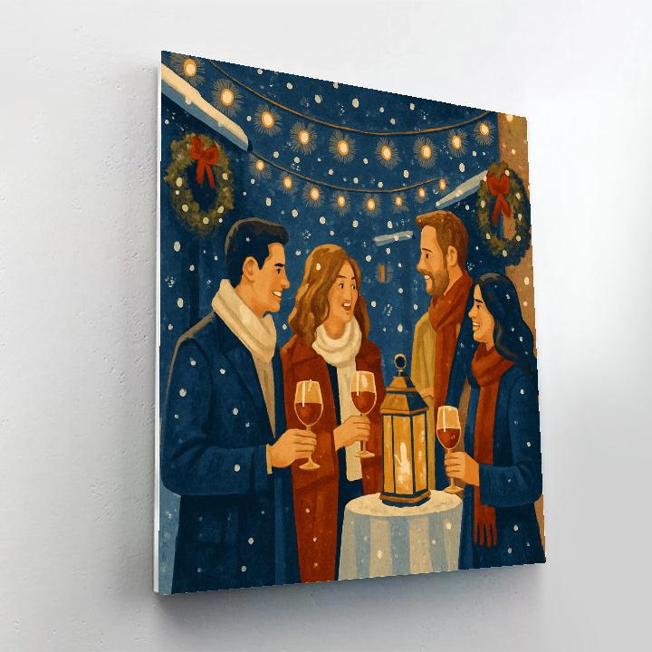 Starlight Snowfall Soiree painting number kit