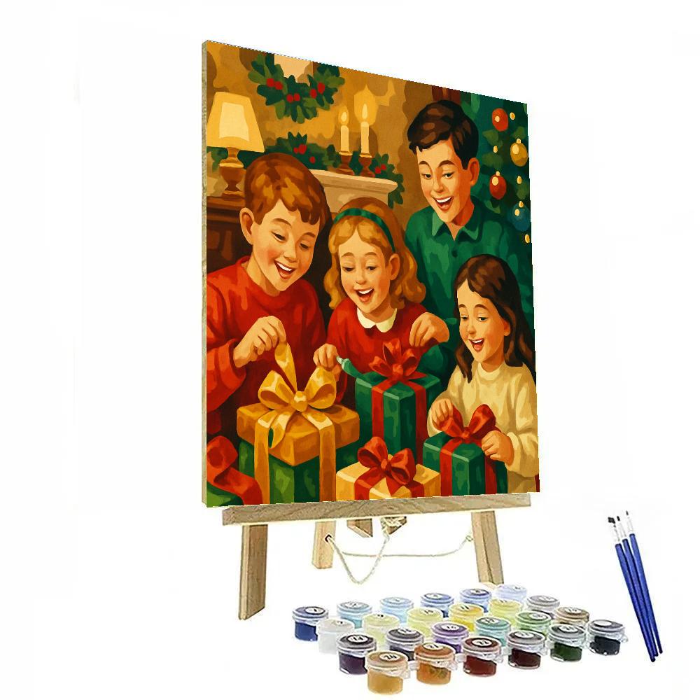 Ribbon Wrapped Revelry Paint by numbers art