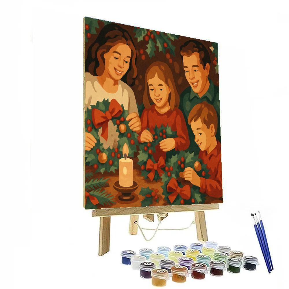 Wreath Weaving Whispers Numbered painting kits