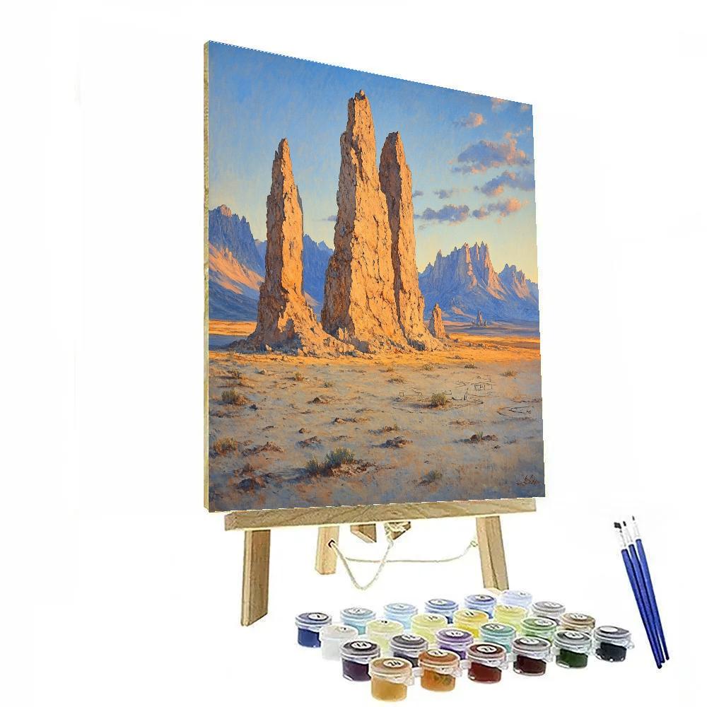 Leonardo Da Vinci Inspired Mountain Monoliths paint by color