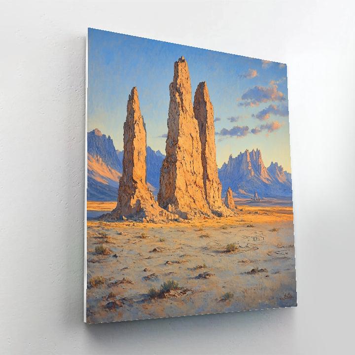 Leonardo Da Vinci Inspired Mountain Monoliths paint by color