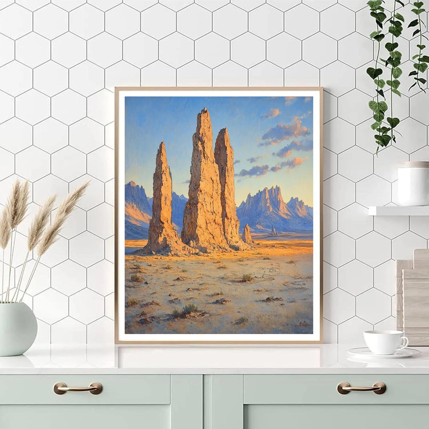 Leonardo Da Vinci Inspired Mountain Monoliths paint by color