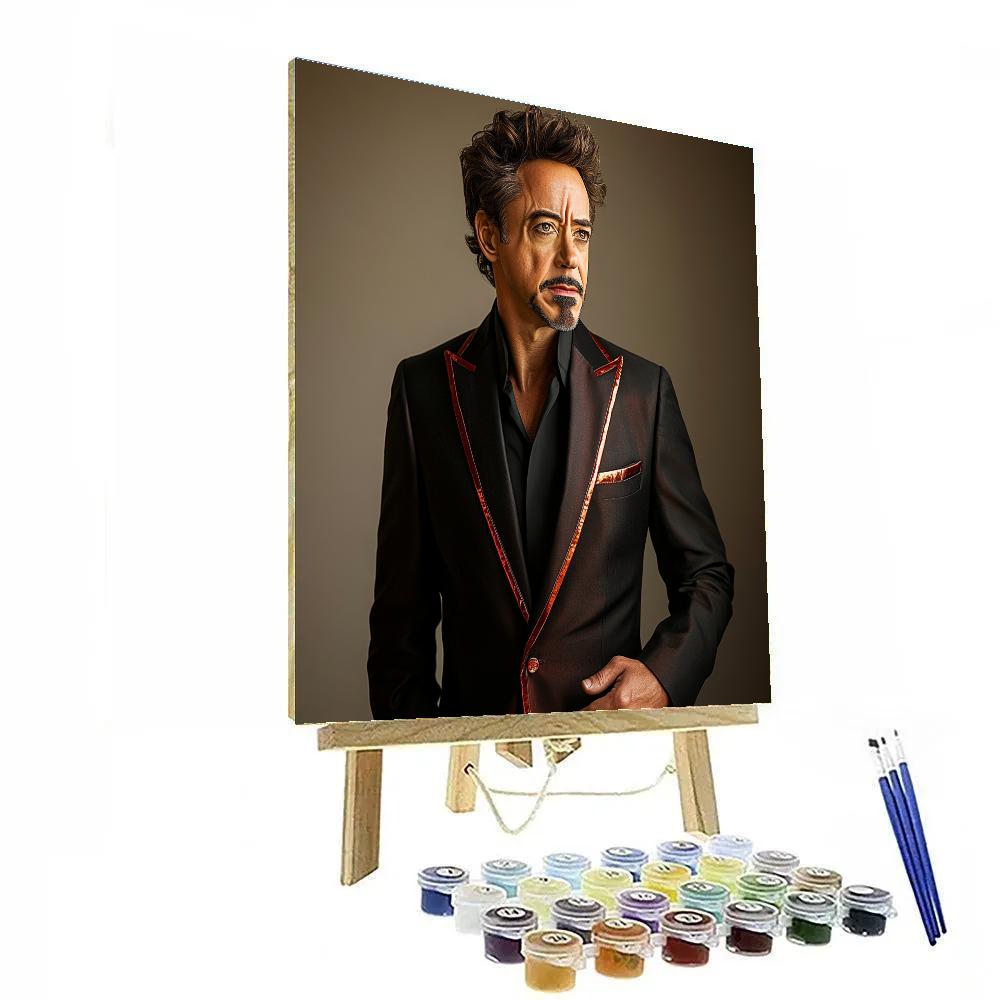 Robert Downey Jr: The Iron Legacy In Quiet Steel Paint by numbers kits