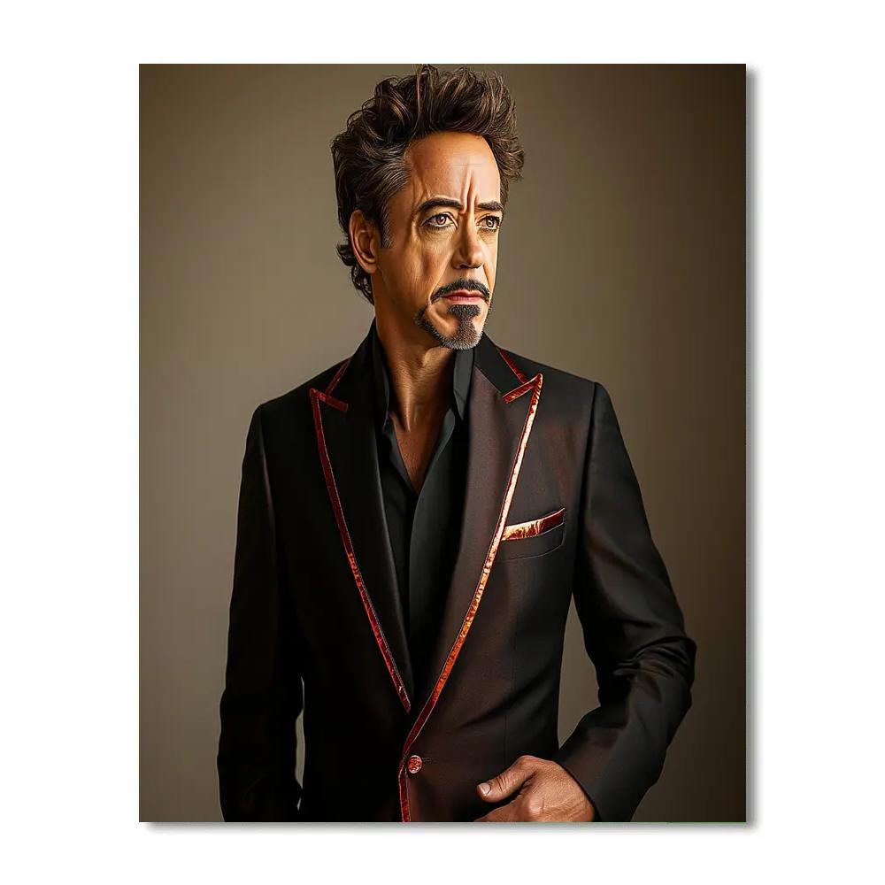 Robert Downey Jr: The Iron Legacy In Quiet Steel Paint by numbers kits