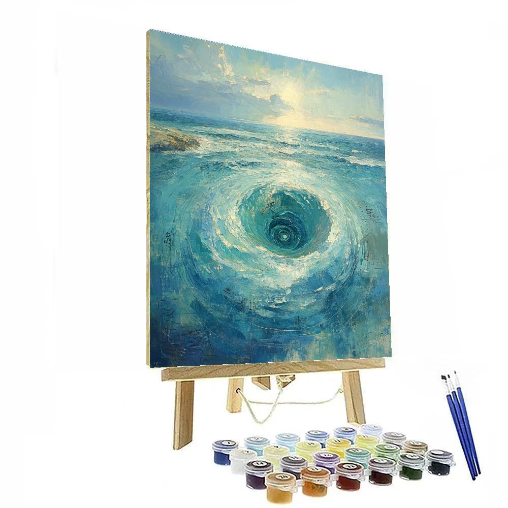 Leonardo Da Vinci Inspired Oceanic Whorl DIY paint by numbers