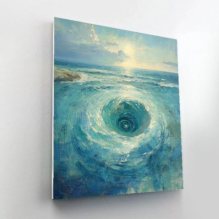 Leonardo Da Vinci Inspired Oceanic Whorl DIY paint by numbers