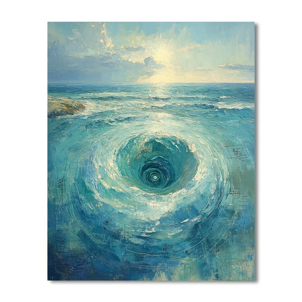 Leonardo Da Vinci Inspired Oceanic Whorl DIY paint by numbers