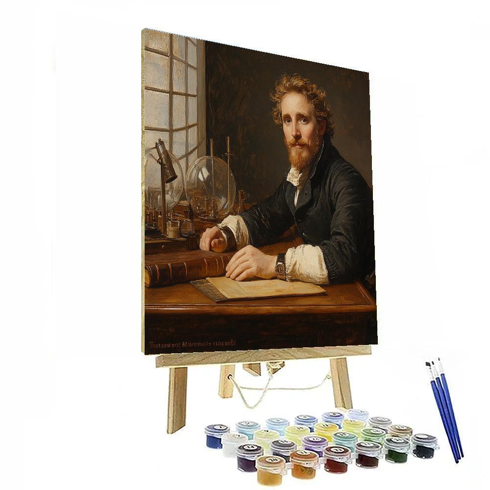 Leonardo Da Vinci Inspired Scholar Portrait Paint by numbers kits