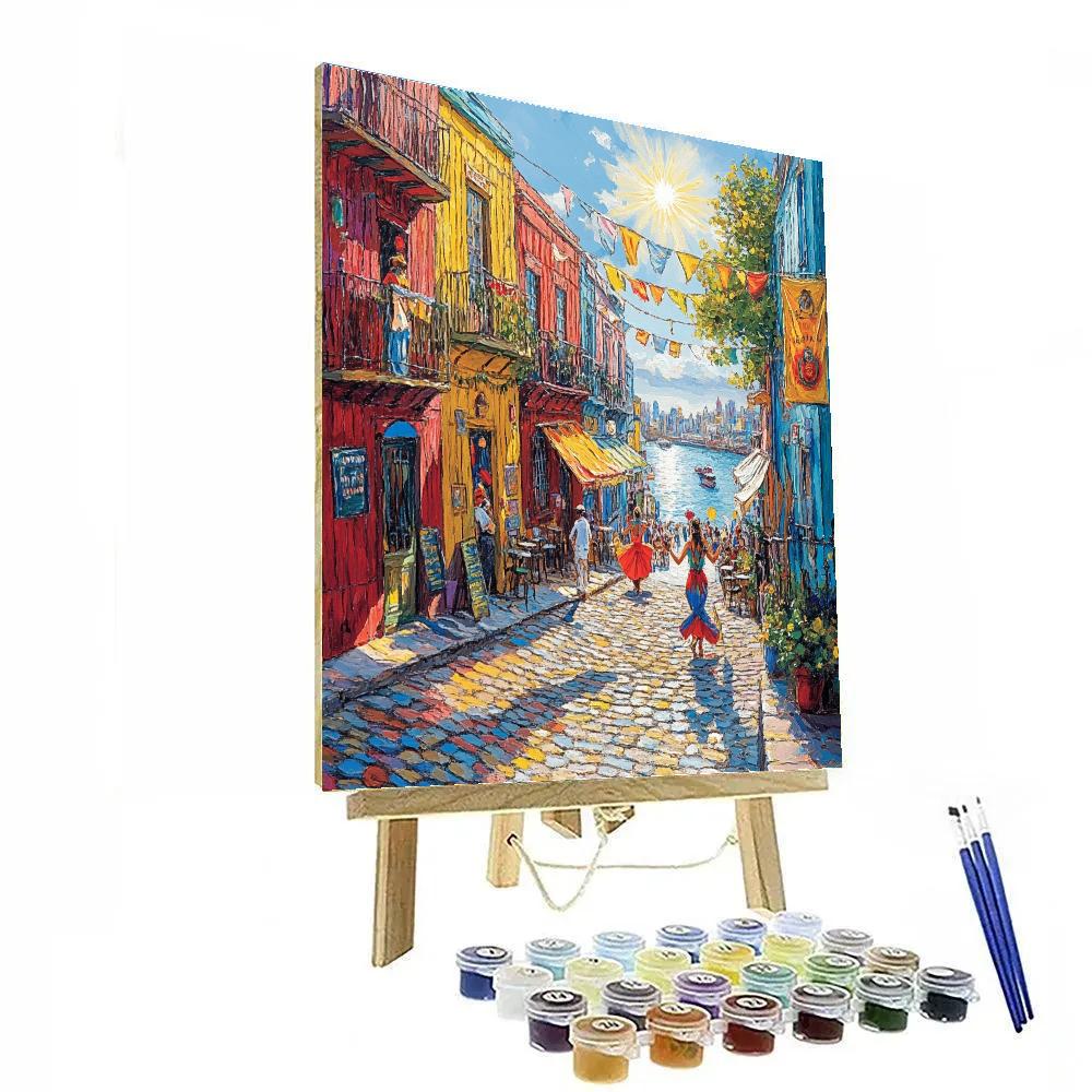 La Boca Colorful Houses Buenos Aires Argentina paint by color